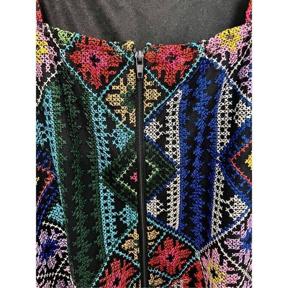 Ish Dance With Me Black Patchwork Tank Dress sz L NWT - Picture 7 of 9